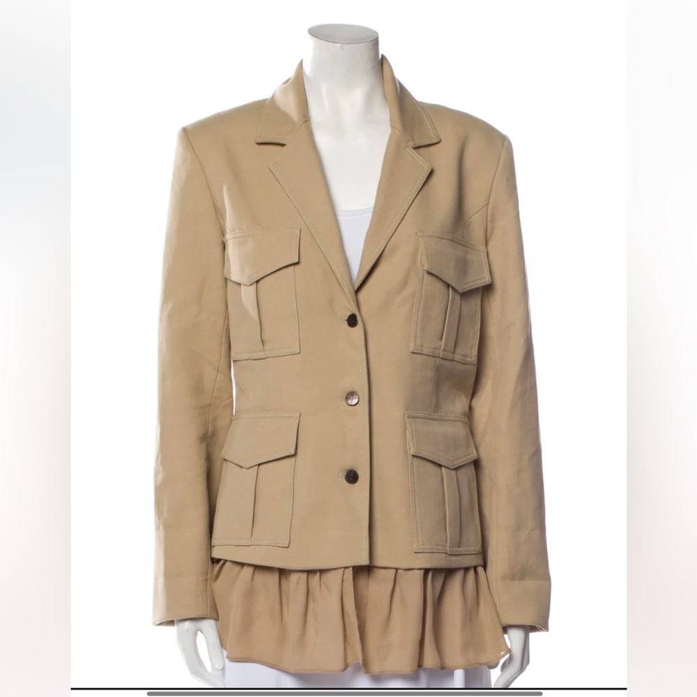Nicole Miller blazer with ruffle embellishment